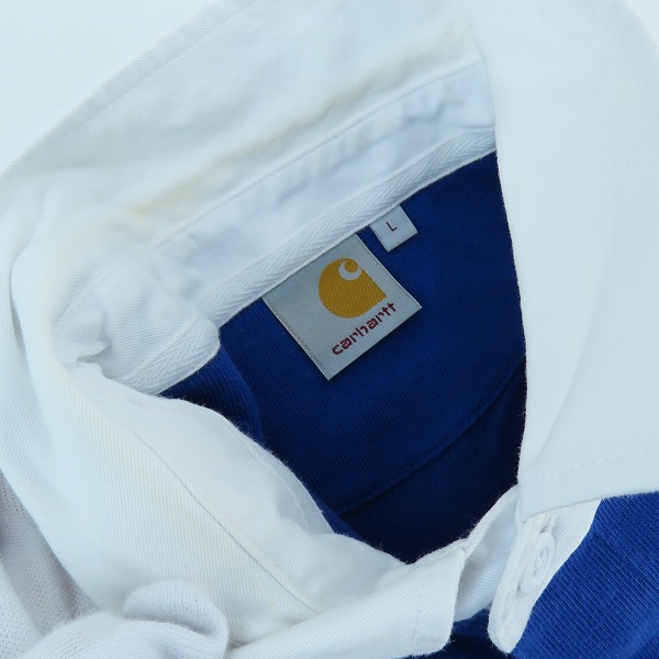 実際に弊社で買取させて頂いたCarhartt/カーハート カラー切替長袖ポロシャツ Lの画像 6枚目