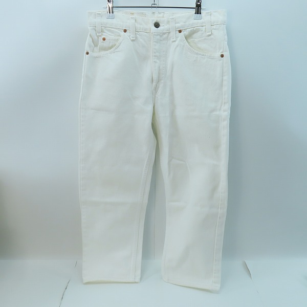 実際に弊社で買取させて頂いたLevis/リーバイス 90s ヴィンテージ  刻印520 オレンジタブ ホワイトデニムパンツ 40505-0251 W32 L32