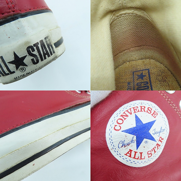 実際に弊社で買取させて頂いたCONVERSE/コンバース 80's ALL STAR LEATHER HI/オールスターレザーハイ /7の画像 7枚目