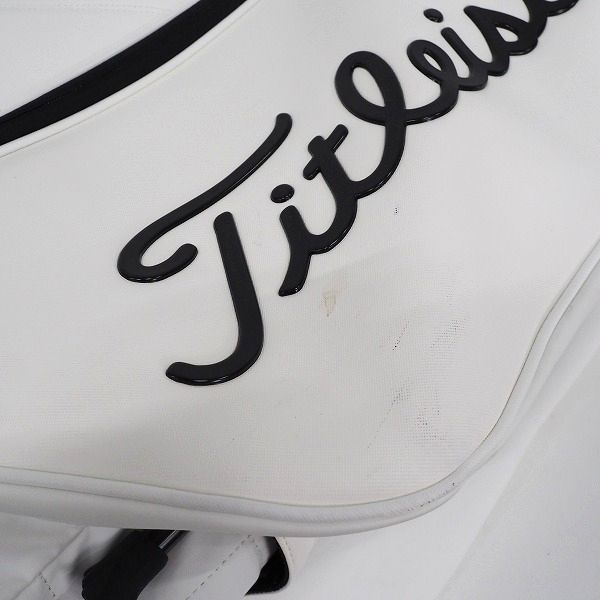実際に弊社で買取させて頂いたTitleist/タイトリスト 5分割 スタンド式キャディバッグ ホワイトの画像 6枚目