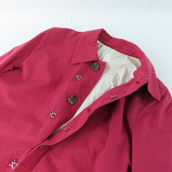 実際に弊社で買取させて頂いたAG by EXPERIMENT/エージーバイエクスペリメント ステンカラーコート レッド系 2の画像 2枚目