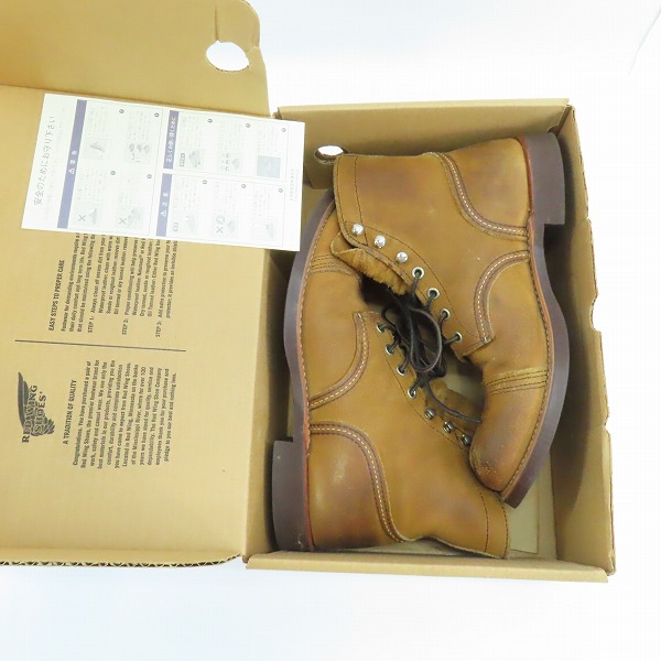実際に弊社で買取させて頂いたRED WING/レッドウィング IRON RANGE/アイアンレンジブーツ 8113/9Dの画像 7枚目