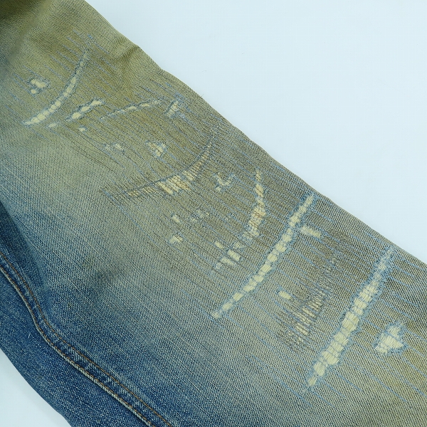 実際に弊社で買取させて頂いたDOLCE&GABBANA/ドルチェ&ガッバーナ デニムパンツ ダメージ加工 インディゴ GZN9TD/46の画像 8枚目