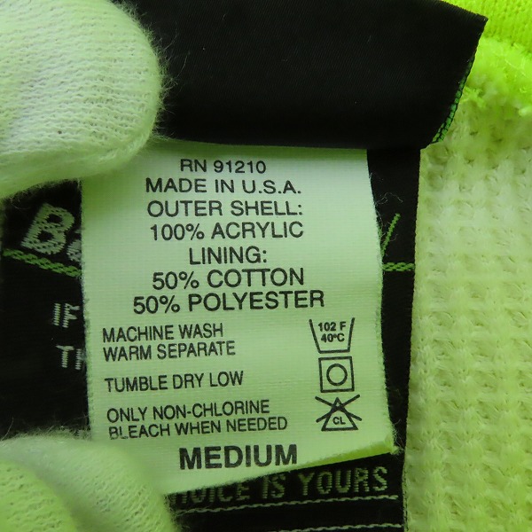 実際に弊社で買取させて頂いたBack Channel×CAMBER/バックチャンネル×キャンバー USA製 ジップアップ スウェット パーカー/Mの画像 3枚目