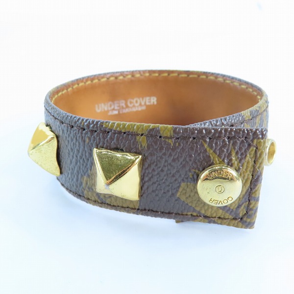 実際に弊社で買取させて頂いたUNDERCOVER/アンダーカバー レザー スタッズ バングルの画像 1枚目