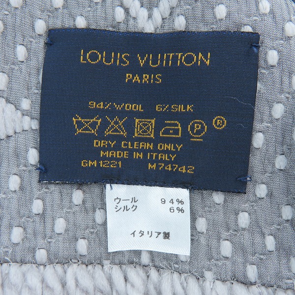 実際に弊社で買取させて頂いた【JPタグ】LOUIS VUITTON/ルイヴィトン モノグラム エシャルプ ロゴマニア マフラー M74742の画像 1枚目