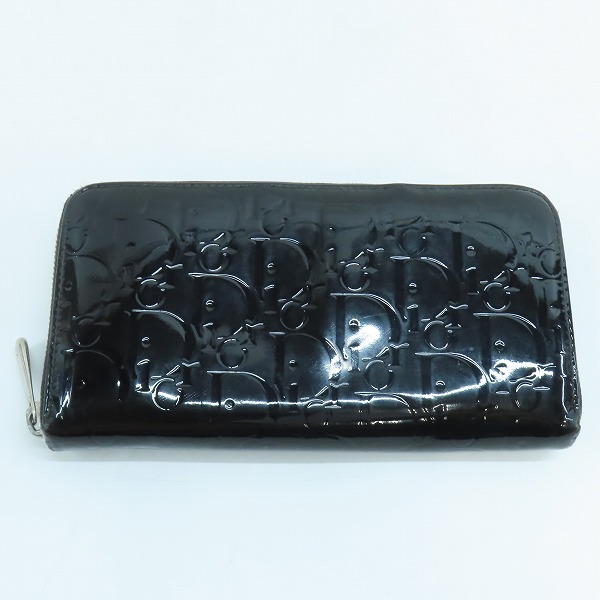 実際に弊社で買取させて頂いたDior/ディオール トロッター パテントレザー ラウンドファスナーウォレット/財布