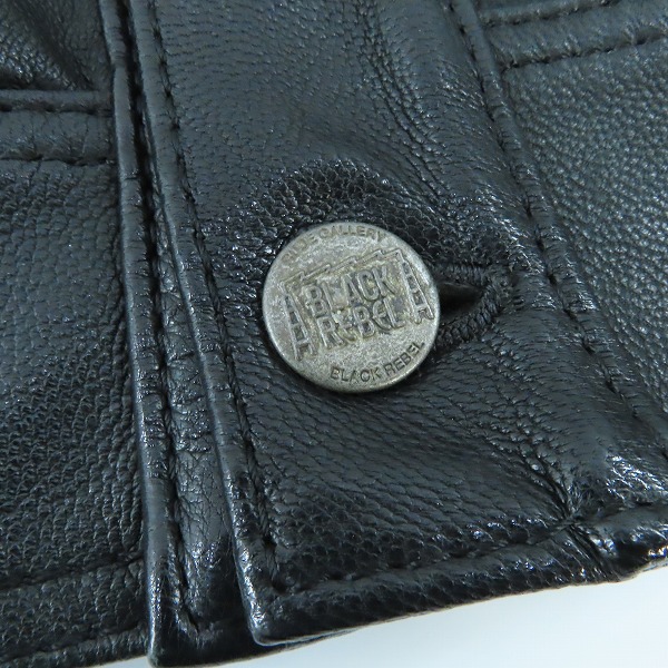 実際に弊社で買取させて頂いたRUDE GALLERY BLACK REBEL/ルードギャラリーブラックレーベル レザー トラッカー ジャケット/Sの画像 5枚目