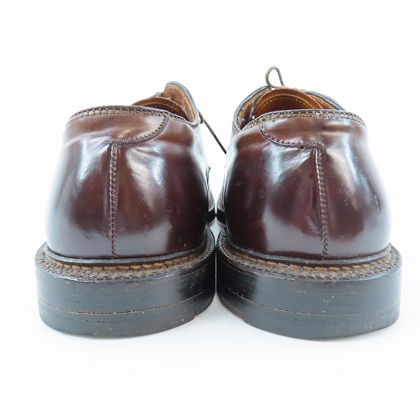 実際に弊社で買取させて頂いたALDEN/オールデン SHELL CORDOVAN LEATHER/シェルコードバンレザー プレーントゥ シューズ 990/7.5Dの画像 1枚目