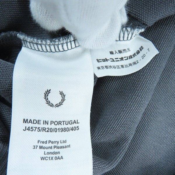 実際に弊社で買取させて頂いたFRED PERRY/フレッドペリー シーズナル テープトラックジャケット J4575/Mの画像 4枚目