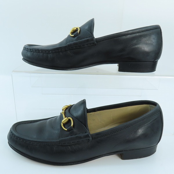 実際に弊社で買取させて頂いたGUCCI/グッチ ホースビット スウェードレザー ローファーシューズ　100 0255/37.5Cの画像 3枚目