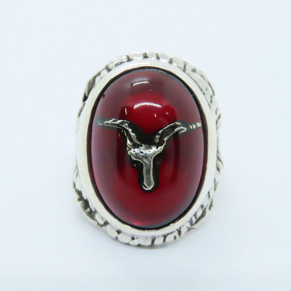 実際に弊社で買取させて頂いたALEX STREETER/アレックスストリーター BAPHOMET RING RED/バフォメット リング レッド/14号の画像 1枚目