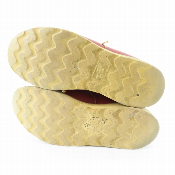 実際に弊社で買取させて頂いたRED WING/レッドウィング 半円犬タグ ブーツ レッドブラウン系/8Dの画像 2枚目