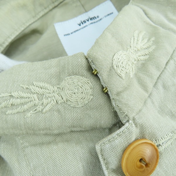 実際に弊社で買取させて頂いたvisvim/ヴィスヴィム 14SS LUGLI JKT DMGD CHINO/シャツ ジャケット 刺繍 /0114205013035/2の画像 6枚目
