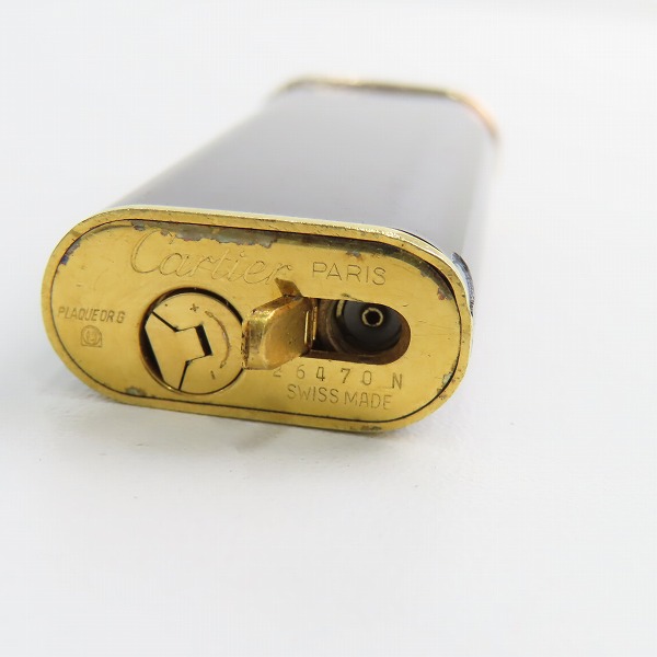 実際に弊社で買取させて頂いた(2)Cartier/カルティエ ガスライター ブラック×ゴールドの画像 4枚目
