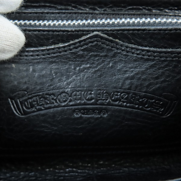 実際に弊社で買取させて頂いたCHROME HEARTS/クロムハーツ フルゼロピラミッドスタッズ REC-F ジップロングウォレットの画像 6枚目