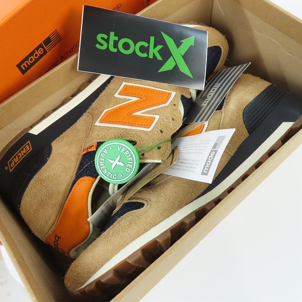 実際に弊社で買取させて頂いた【未使用】LEVI'S×New Balance/リーバイス×ニューバランス コーンデニム オレンジタブ 35周年 コラボスニーカー M1300LV/27.0の画像 8枚目