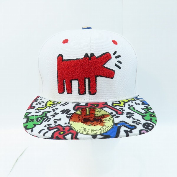 実際に弊社で買取させて頂いたJOYRICH×keith haring/ジョイリッチ×キース ヘリング 刺繍 キャップ/ONE SIZEの画像 1枚目