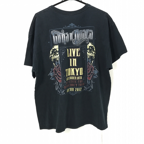 実際に弊社で買取させて頂いたGUNS N' ROSES/ガンズアンドローゼズ ヴィンテージ/ビンテージ 2012年 ZEPP TOKYO限定 ツアー バンド Tシャツ/XLの画像 1枚目