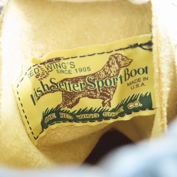 実際に弊社で買取させて頂いたRED WING/レッドウィング 犬タグ アイリッシュセッター モックトゥ 8173/9.5Eの画像 6枚目