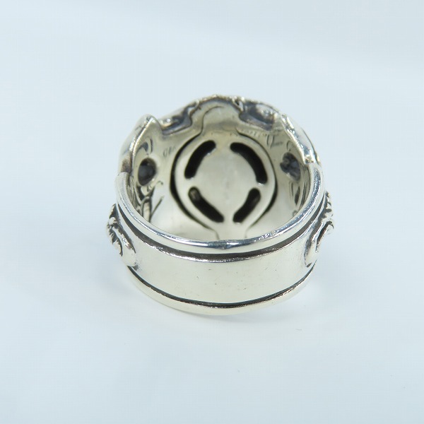 実際に弊社で買取させて頂いた【ギャラ付】 Leathers and Treasures/レザーズアンドトレジャーズ ハート スクロールハートストーンリング 15号の画像 3枚目