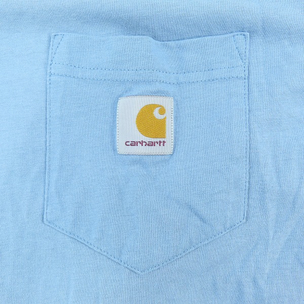 実際に弊社で買取させて頂いたCarhartt/カーハート ポケット Tシャツ ブルー/Sの画像 3枚目