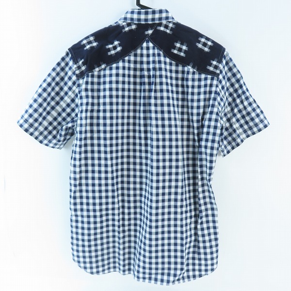 実際に弊社で買取させて頂いたJUNYA WATANABE MAN/ジュンヤワタナベマン AD2014 ヨーク切替 チェック柄半袖シャツ WO-B037/Mの画像 1枚目