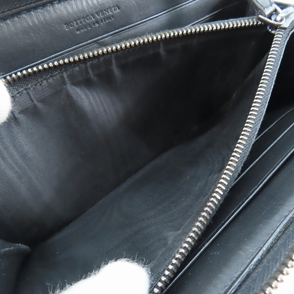 実際に弊社で買取させて頂いたBOTTEGA VENETA/ボッテガヴェネタ イントレチャート ラウンドファスナーウォレット/長財布 S01407032Vの画像 4枚目