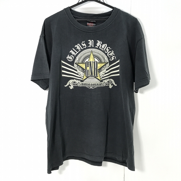 実際に弊社で買取させて頂いたGUNS N' ROSES/ガンズアンドローゼズ SHOOT製 ヴィンテージ/ビンテージ 2007 ワールド ツアー バンド Tシャツ/XL