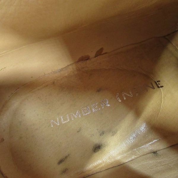 実際に弊社で買取させて頂いたNUMBER(N)INE/ナンバーナイン ジッププレーントゥブーツ F13-NF006/8の画像 6枚目
