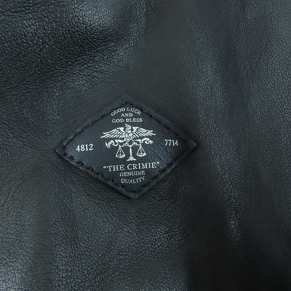 実際に弊社で買取させて頂いたCRIMIE/クライミー LAMB LEATHER CARDIGAN /ラムレザーカーディガン C1H5-JK08/XXLの画像 3枚目