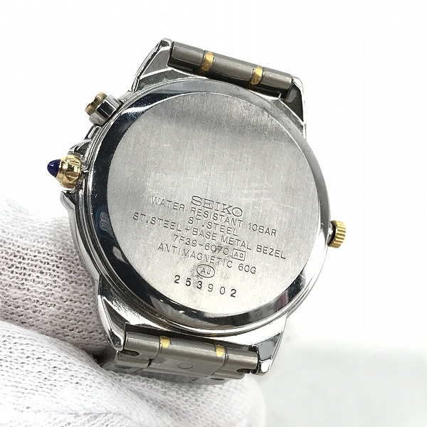 実際に弊社で買取させて頂いたSEIKO/セイコー PRESAGE/プレサージュ クォーツ  時計/ウォッチ 7F39-6070【動作未確認】の画像 4枚目