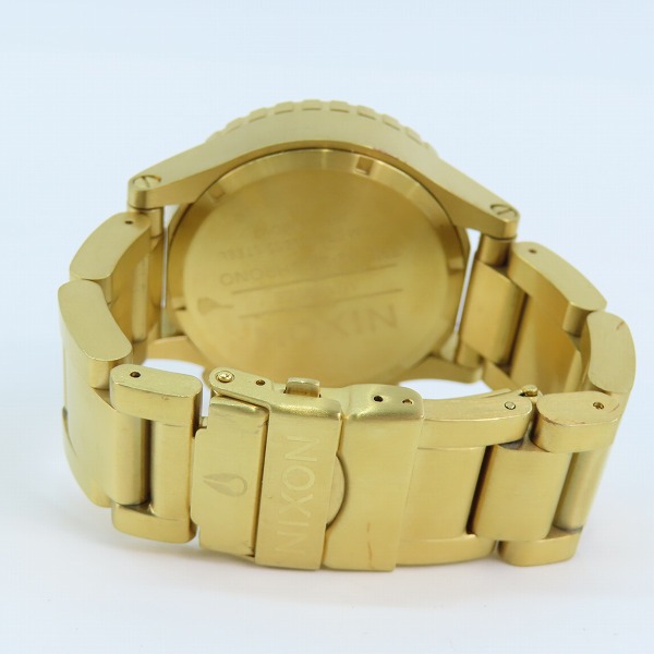 実際に弊社で買取させて頂いたNIXON/ニクソン MINIMIZE THE42-20 CHRONO ALL GOLD クロノグラフ クオーツ【動作未確認】の画像 2枚目