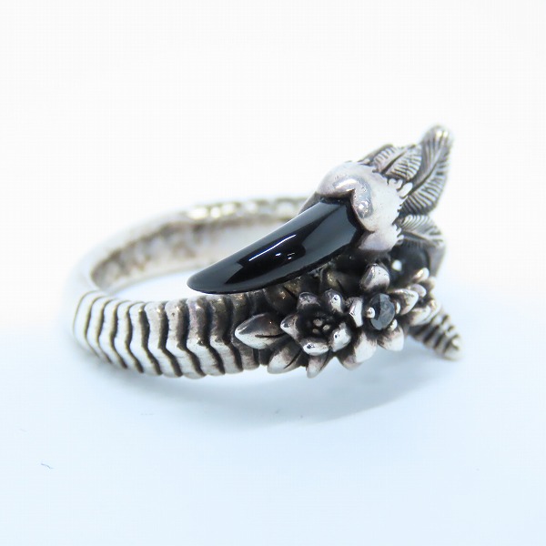 実際に弊社で買取させて頂いた【ギャラ付き】Bloody Mary/ブラッディマリー Revival Collection ブルームリング 開花 wオニキス/ブラックダイヤモンド/11号 の画像 4枚目