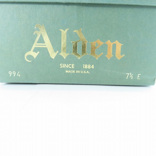 実際に弊社で買取させて頂いたAlden/オールデン コードバン サドルシューズ プレーントゥ 994/7.5 の画像 9枚目