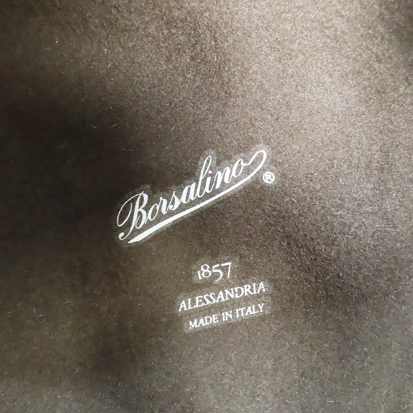 実際に弊社で買取させて頂いたBORSALINO/ボルサリーノ イタリア製 中折れハット 15122/58の画像 6枚目