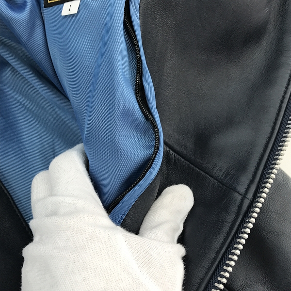 実際に弊社で買取させて頂いた【難有】BUFFALO BOBS/バッファローボブス PUREGOLD ダブル ライダース ジャケット MFP5434/1の画像 7枚目