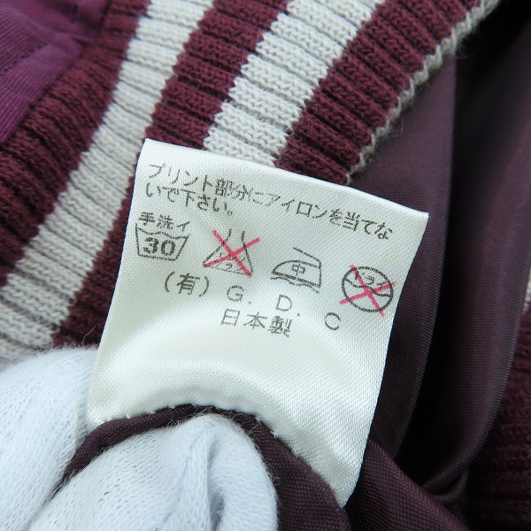 実際に弊社で買取させて頂いたGDC/ジーディーシー バックプリント スタジャン/ジャケット M8019ppl /Mの画像 5枚目