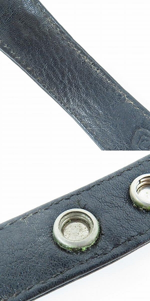 実際に弊社で買取させて頂いたCHROME HEARTS/クロムハーツ 3ボタン2スナップ レザー ブレスレット クロスボタンの画像 9枚目