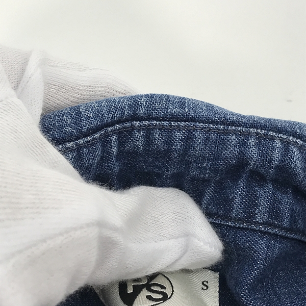 実際に弊社で買取させて頂いたPS Paul Smith/ピーエスポールスミス デニム シャツジャケット/Sの画像 5枚目