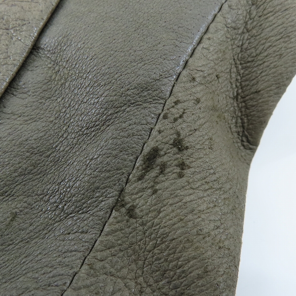 実際に弊社で買取させて頂いたEKAM/エカム 豚革/ピッグレザー レザーライダースジャケット Sの画像 5枚目