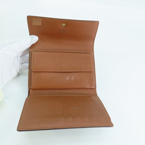 実際に弊社で買取させて頂いたLOUIS VUITTON/ルイ ヴィトン モノグラム ポルトトレゾール エテュイ パピエ 三つ折り財布 M61202の画像 3枚目