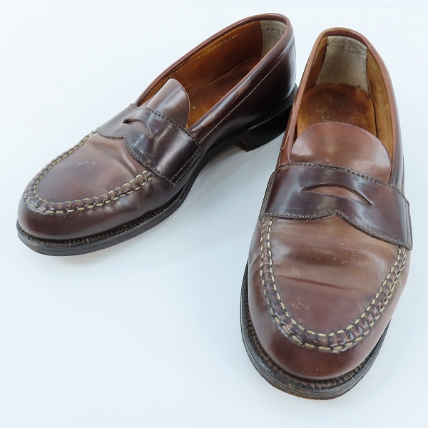実際に弊社で買取させて頂いたAlden×Brooks brothers/オールデン×ブルックスブラザーズ  コードバン アンラインド ペニーローファー 06603/7.5E