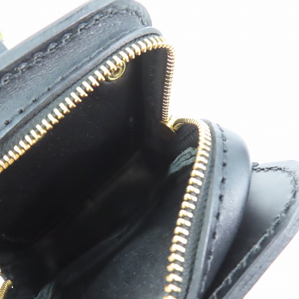 実際に弊社で買取させて頂いたHERZ/ヘルツ 50周年/50th記念 レザー ショルダーバッグ/ベルトポーチ ブラックの画像 3枚目