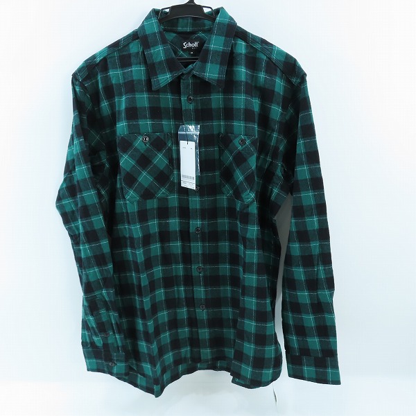 実際に弊社で買取させて頂いた【未使用】schott/ショット N.Y.C チェック 長袖シャツ 3195055/M