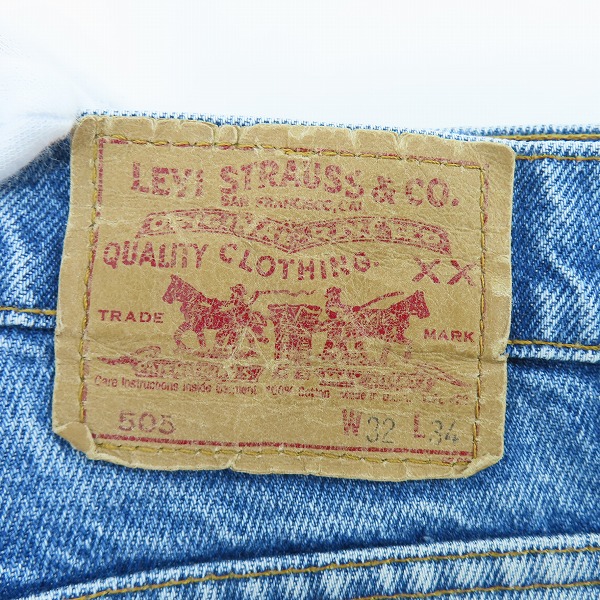 実際に弊社で買取させて頂いたLevis/リーバイス 90s ヴィンテージ 刻印532 ジッパーフライ デニムパンツ 505-0217 /W32 L34の画像 5枚目