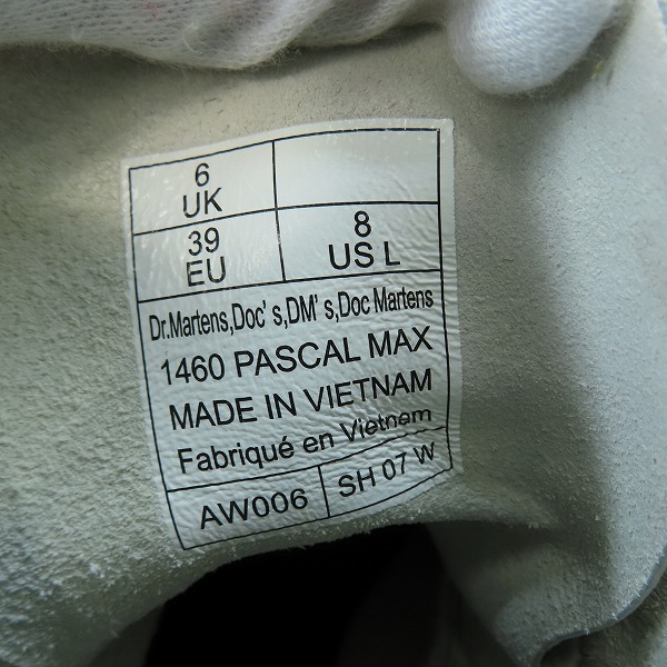 実際に弊社で買取させて頂いたDr.Martens/ドクターマーチン 1460 PASCAL MAX 8ホール ブーツ UK6の画像 5枚目