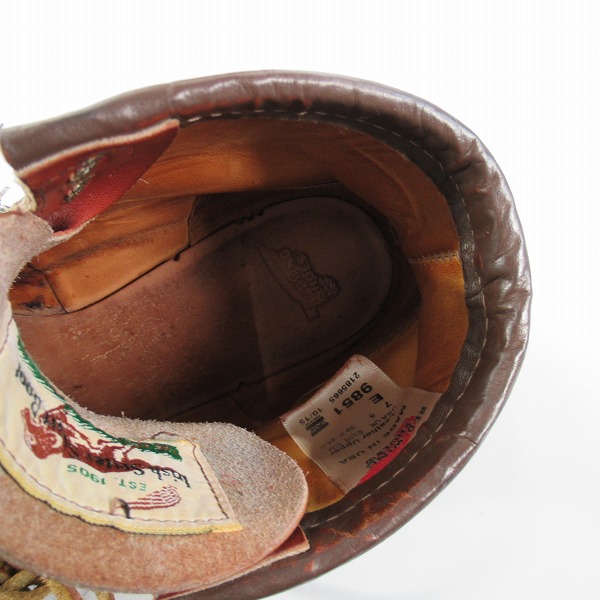 実際に弊社で買取させて頂いたRED WING/レッドウィング アイリッシュセッター カヌーモック 復刻犬タグ 9851/7Eの画像 4枚目