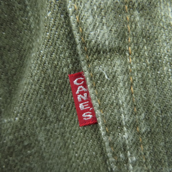 実際に弊社で買取させて頂いたSUGAR CANE/シュガーケーン 沖縄 砂糖黍製 緑耳 ボタンフライ デニムパンツ SC40302-061/W31 L34の画像 3枚目