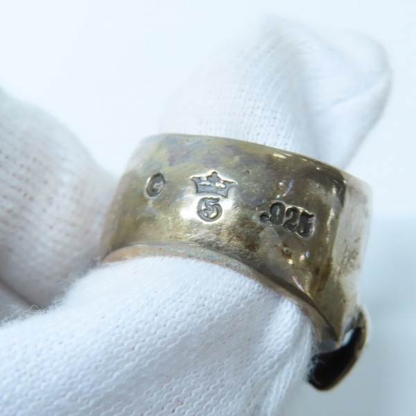 実際に弊社で買取させて頂いた【ギャラ付き】Gabor/ガボール ガボラトリー LARGE SKULL RING ｗ/OUT JAW ラージスカル リング ｗ/アウトジョー 18.5-20号の画像 6枚目